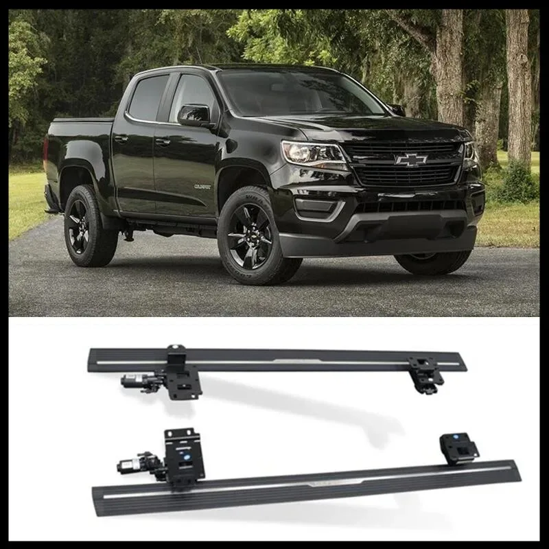 For Chevrolet Colorado 2017-2025 Electric Automatic Running Board Side Step Motor Power Switch High Quality Aluminum Bar Pedals