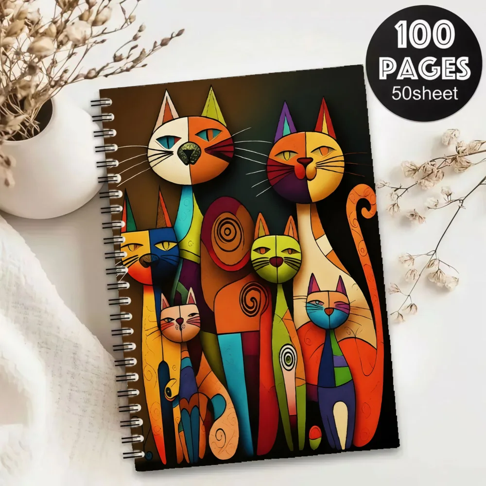 caderno-espiral-a5-gato-arco-Iris-100-paginas-diario-colorido-de-felinos-para-amantes-de-gatos-desenho-escrita-presente-criativo