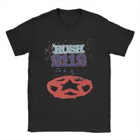 Men Roll Never Walk Alone Rush 2112 Band T Shirts Pure Cotton Clothing Unique Short Sleeve Crewneck Tees Graphic Printed T-Shirt