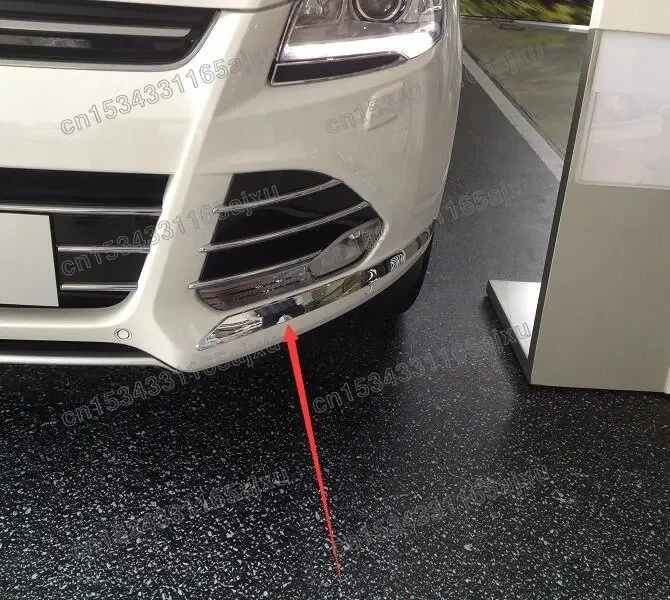 Chrome Front Bumper Protector Anti-Collision Strips Head Lamp Headlights Eyelid Covers Trims For Ford Kuga Escape 2013 - 2016 - Image 3