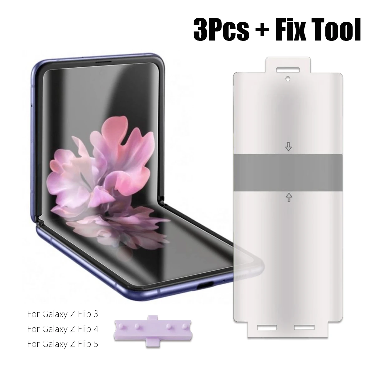 3 Stück TPU Hydro gel HD Film Displays chutz folie für Samsung Galaxy Z Flip 3 4 5 5g Flip4 Flip5 Full Cover Schutz folie