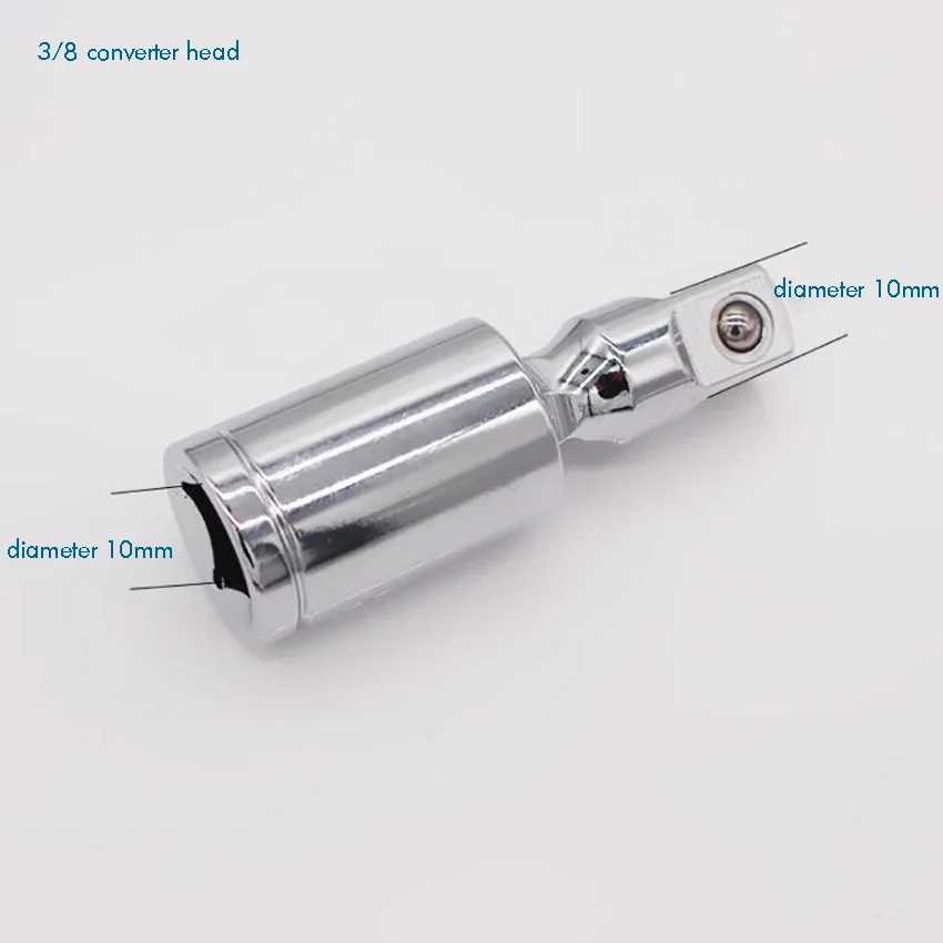 Impact Adapter Socket for Ratchet Wrenches 1/4 3/8 1/2, Ratchet Socket Adapters, 360 Degree Rotating Universal Joint- Steel