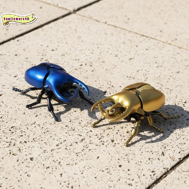 1Pcs Kids Toys Simulation Wind-Up Beetle Insect Crawling Pets Miniature Model