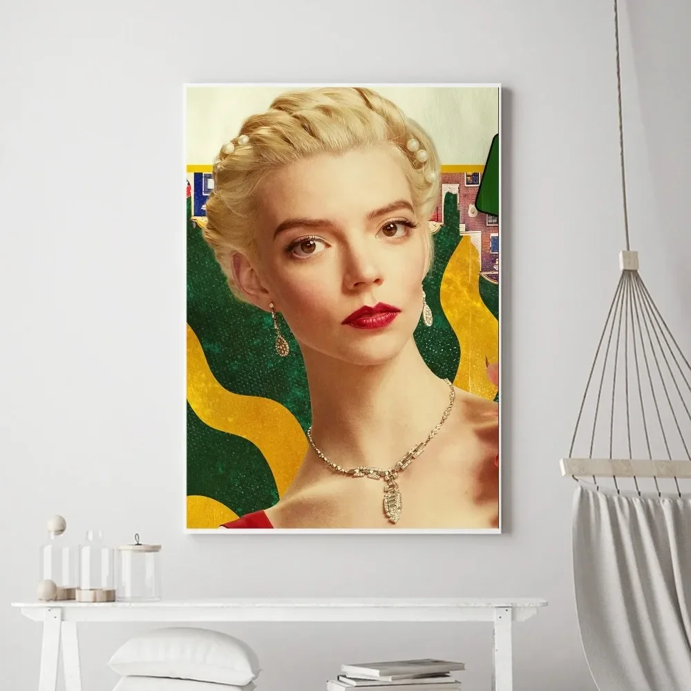 Celebrity Anya Taylor Joy Poster Vintage Prints Art Home Painting Bathroom Kitchen Bar Accessories Wall Sticker Small Size