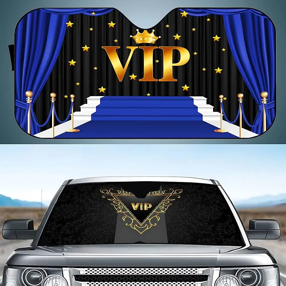 VIP Channel Of Life Stylish And Trendy Windshield Sunshade, Car Windshield Cover, Car Sunshade Curtain, Car Sun Protection Cover