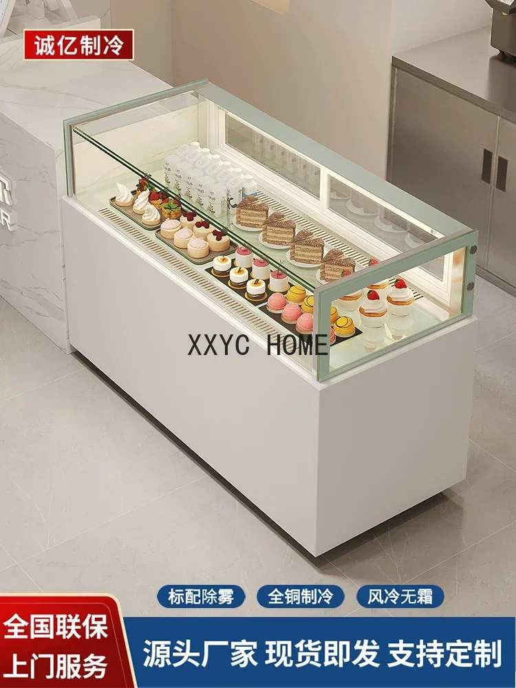 Single-layer right-angle cake refrigerated display cabinet, mousse dessert, west point fresh-keeping candied gourd