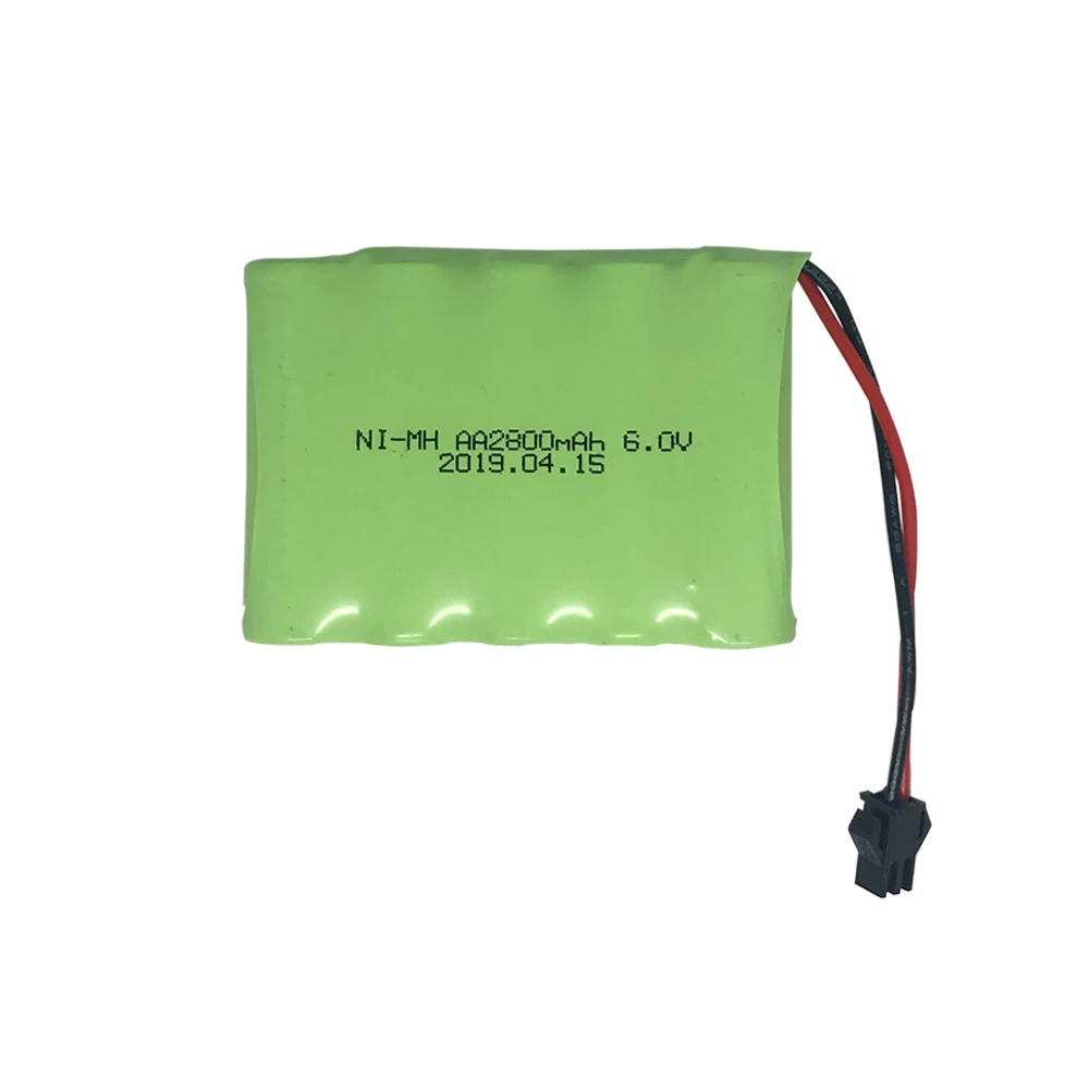 Batterie NIMH AA haute capacité 6V 2800mah pour jouets électriques, voiture RC, camion RC, bateau RC, prise JST, livraison gratuite