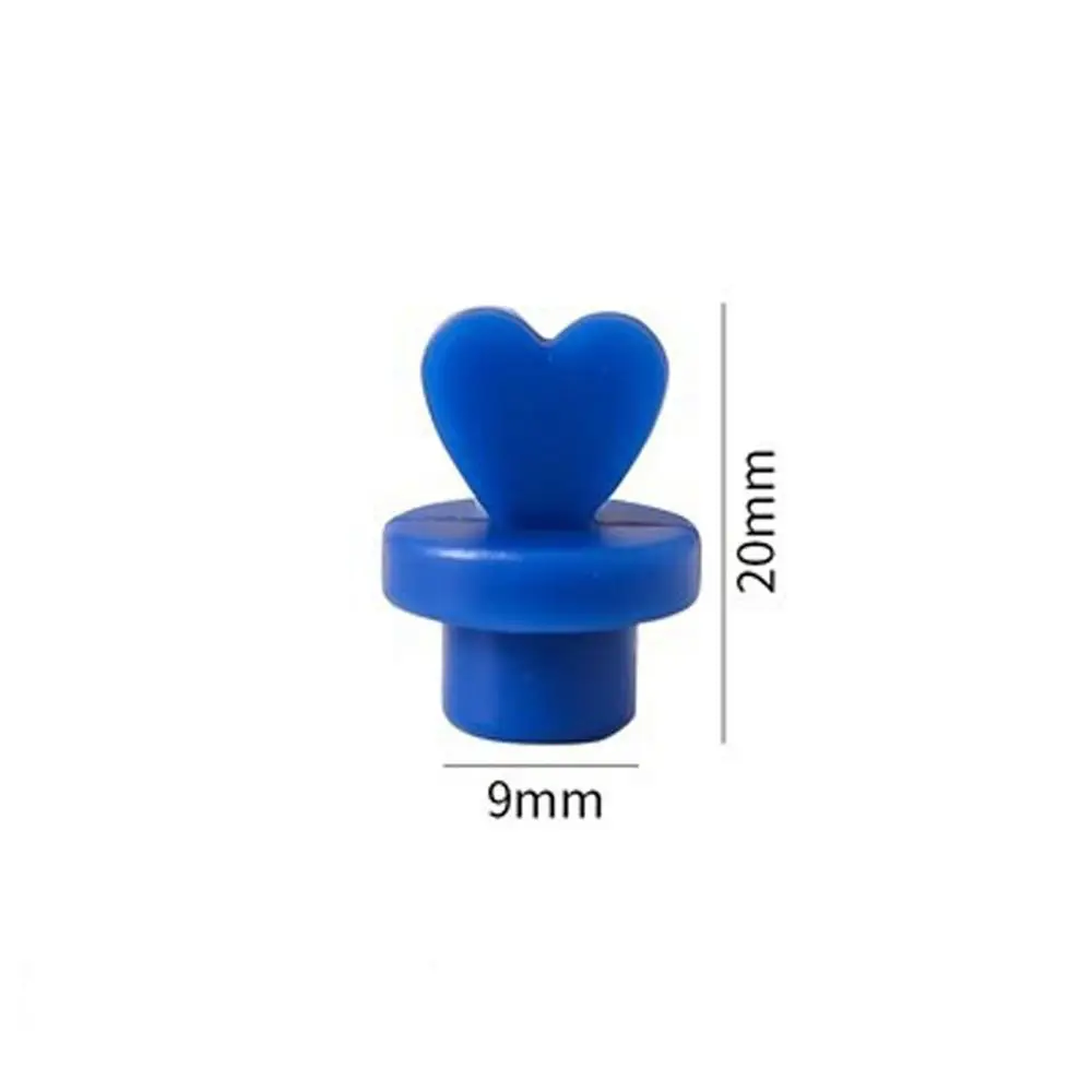 Silicone Bottle Dust Plug Reusable Dust-proof Glass Straw Hole Silicone Stopper Love Drinkware Decorative Bottle Stopper Cap