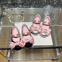 Girls Princess Flats Spring Autumn Kids Fashion Brand Mary Jane Dress Dance Ballet Show Shoes Toddler Sandals Bowtie Soft Sole