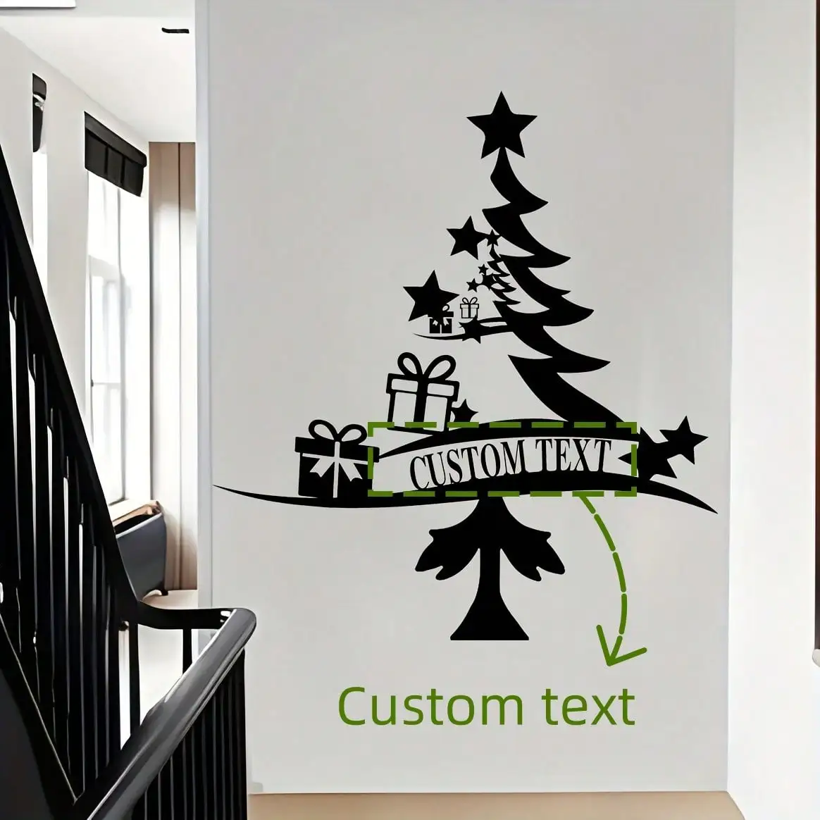 

Custom Metal Tree Wall Art Personalized Black Home Decor Iron Hanging Sign for Garden Party