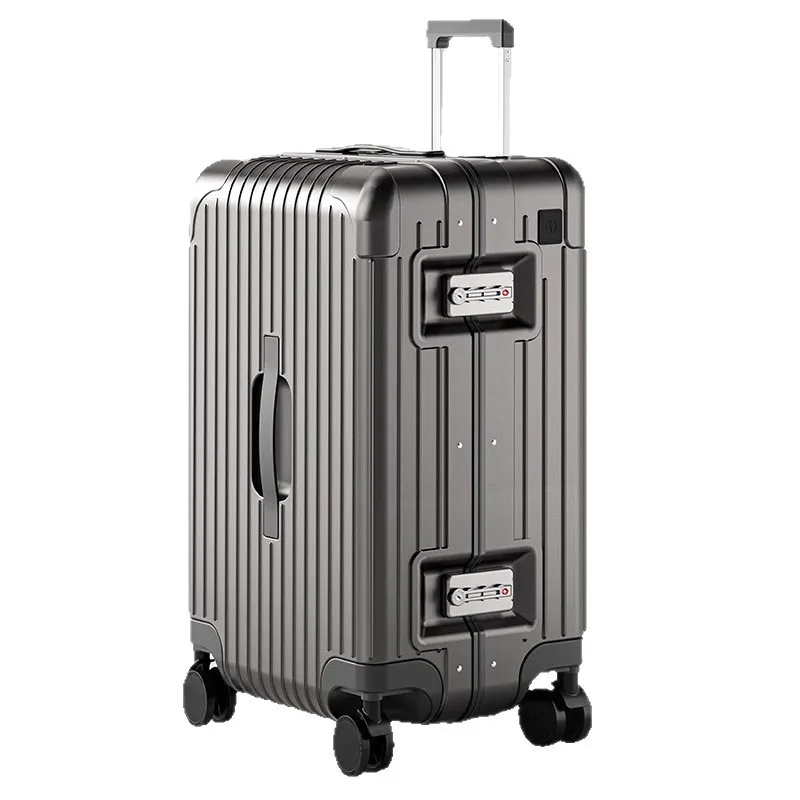 

Aluminum frame, luggage, large capacity, strong and durable, tie rod, travel, password.