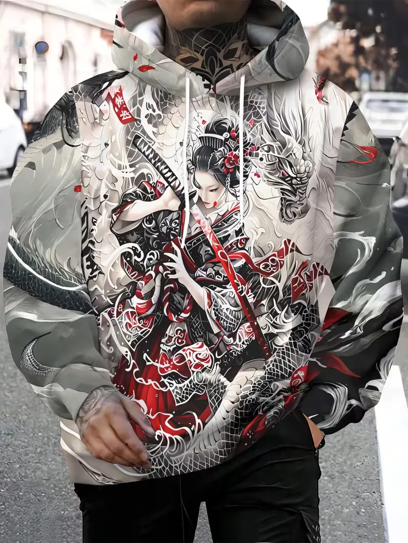 

Мужская толстовка с капюшоном Bad Girl Tattoo Сексуальная красота с 3D принтом Топ Осень Новая мода Повседневная хип-хоп Нейтральная толстовка с капюшоном Топы ﻿