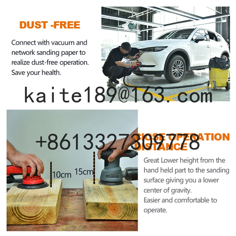 ماكينة سنفرة مدارية كهربائية بدون فرش عشوائية 2023 تصميم جديد 6 بوصة 350 وات 5.0 ملم و2.5 ملم أوبم كهربائي 1.4 150 ملم 50/60 هرتز #3