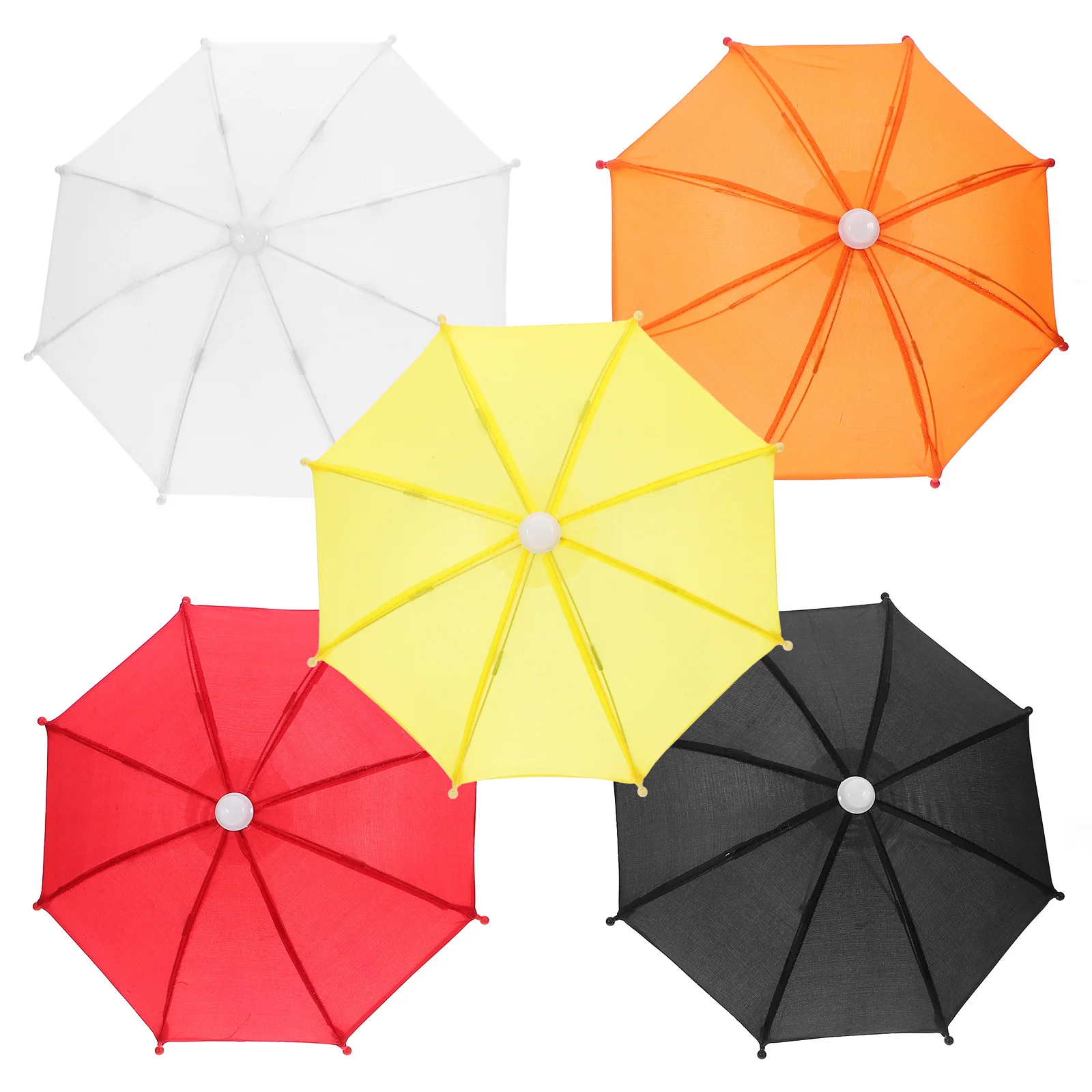 

5Pcs Mini Umbrellas Colorful Decorative Tiny Props for Miniature Settings Photo Scenes Kids Mini House Accessories