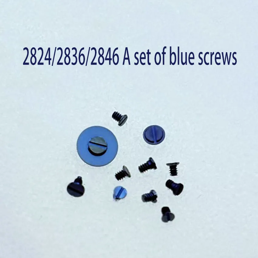 Watch movement accessories 2824/2836/2846 blue steel screws 1 set price