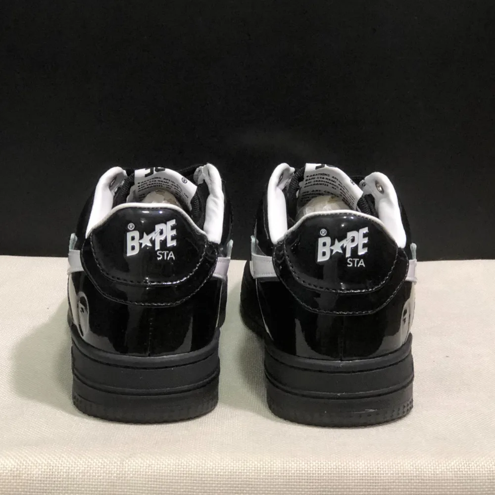 New Arrival Colors Bape Sta Black White Vibe Skateboarding Shoes Outdoor Causal Bapesta Slip-Resistant Walking Sneakers 36-45