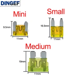 10PCS/lot Fuses Mini Small Medium Car Fuse 2A 3A 5A 7.5A 10A 15A 20A 25A 30A 35A 40A Amp Clip Fuse Set for Car Truck