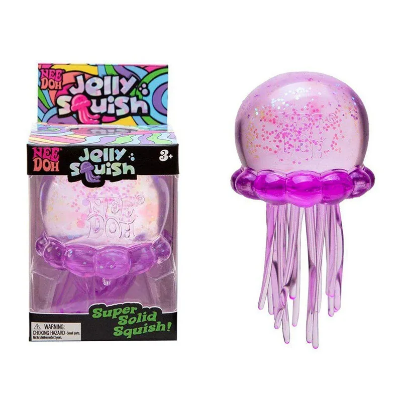 Needoh Sensory Jellyfish Gummy Bear Toy Soft Nice Cube Anti-Stress Stress Relief Pressure Souvenir Sensory Non-toxic Fidget Toy image 3
