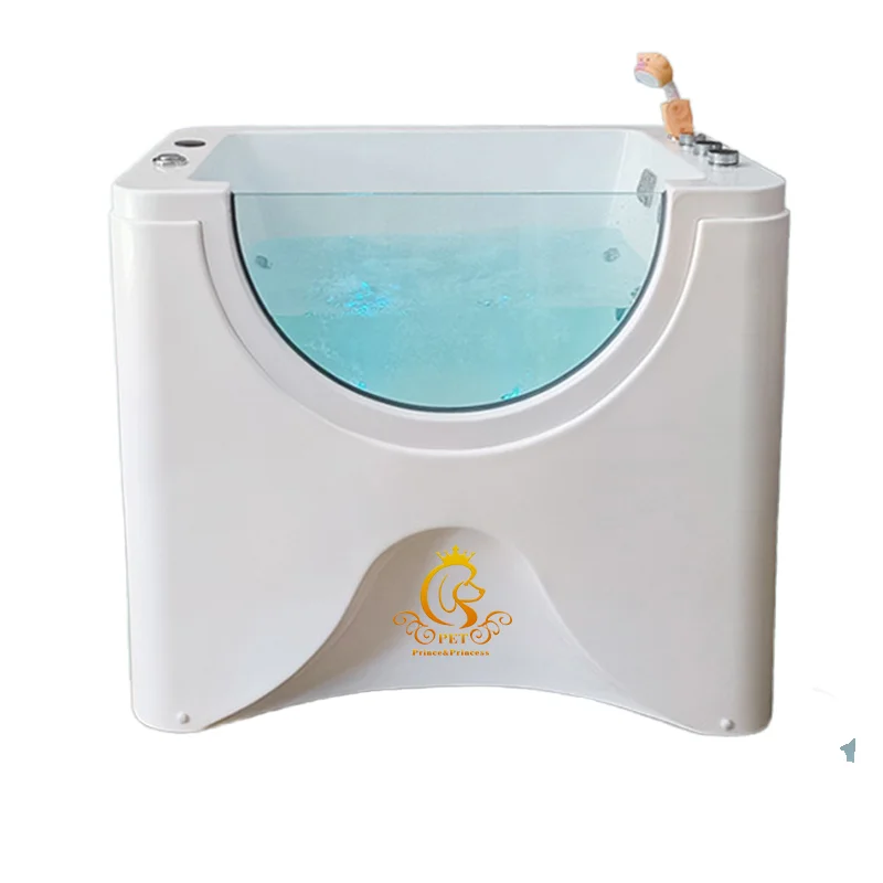 Acrylic Lamp Bead  Pet Bathtub Thermostatically Controlled With Drainer Faucet Included For Bathroom Use
