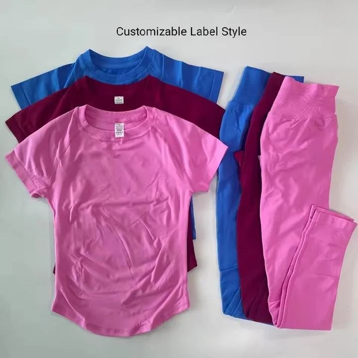 

Women Seamless Yoga Set High Waist Slim Pants Quick Dry Naked Feel Sports Training Fitness Tracksuit