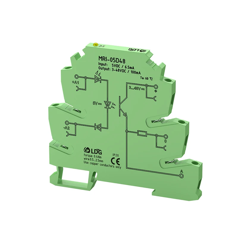 MRI-05D48 5V DC Optocoupler Relay Module PLC Signal Isolation Anti-Interference High frequency 300hz DIN Rail SSR Fast Response