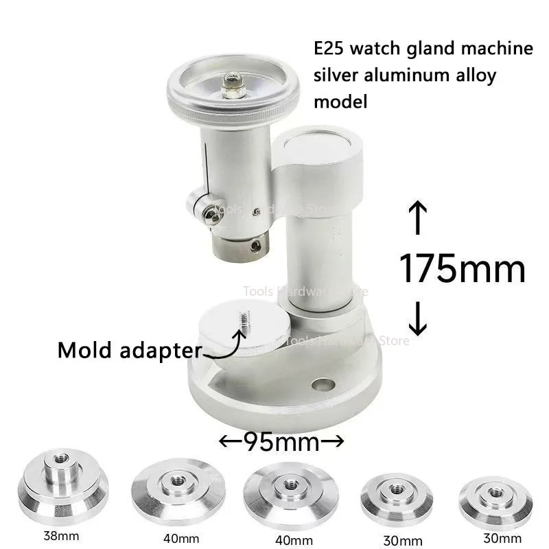 Mesin Kaca Logam E25 Baru, Mesin Tekan Tutup Belakang Jam, Mesin Perbaikan Kaca Tutup Bawah, Set Alat Perbaikan