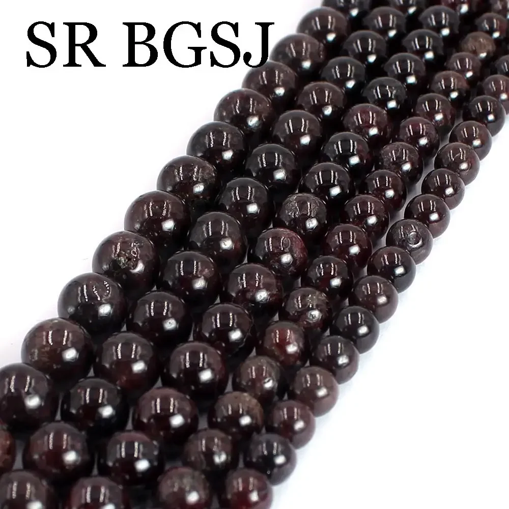 6 7 8 9  10mm Clearance Wholesale Jewelry DIY Natural Stone Crackle Gems Red Garnet Beads