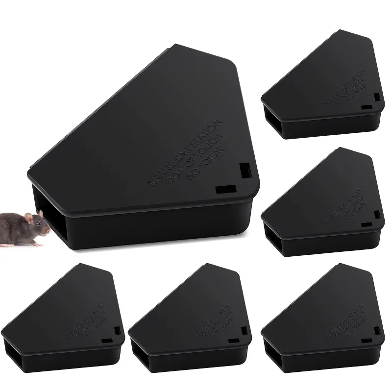 Mäuse Köderstation Mäusestationen Falle Köder Wiederverwendbare Dreieck Köderstation Köderboxen für Mäuse Mäusebox für drinnen und draußen