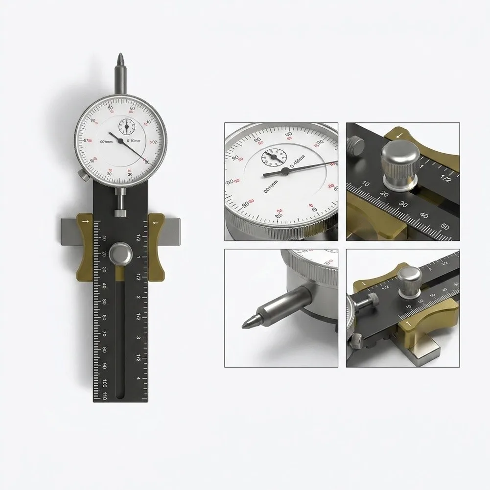 Calibration Tool for Table Saws Supporting Standard For Dial Indicators to Validate Blade Tracking and Fence Squareness