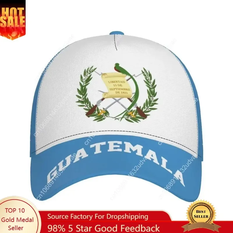 Guatemala Flag Guatemalan Baseball Cap Full Print Adult Men Hat Patriotism Supporter Soccer Caps Black