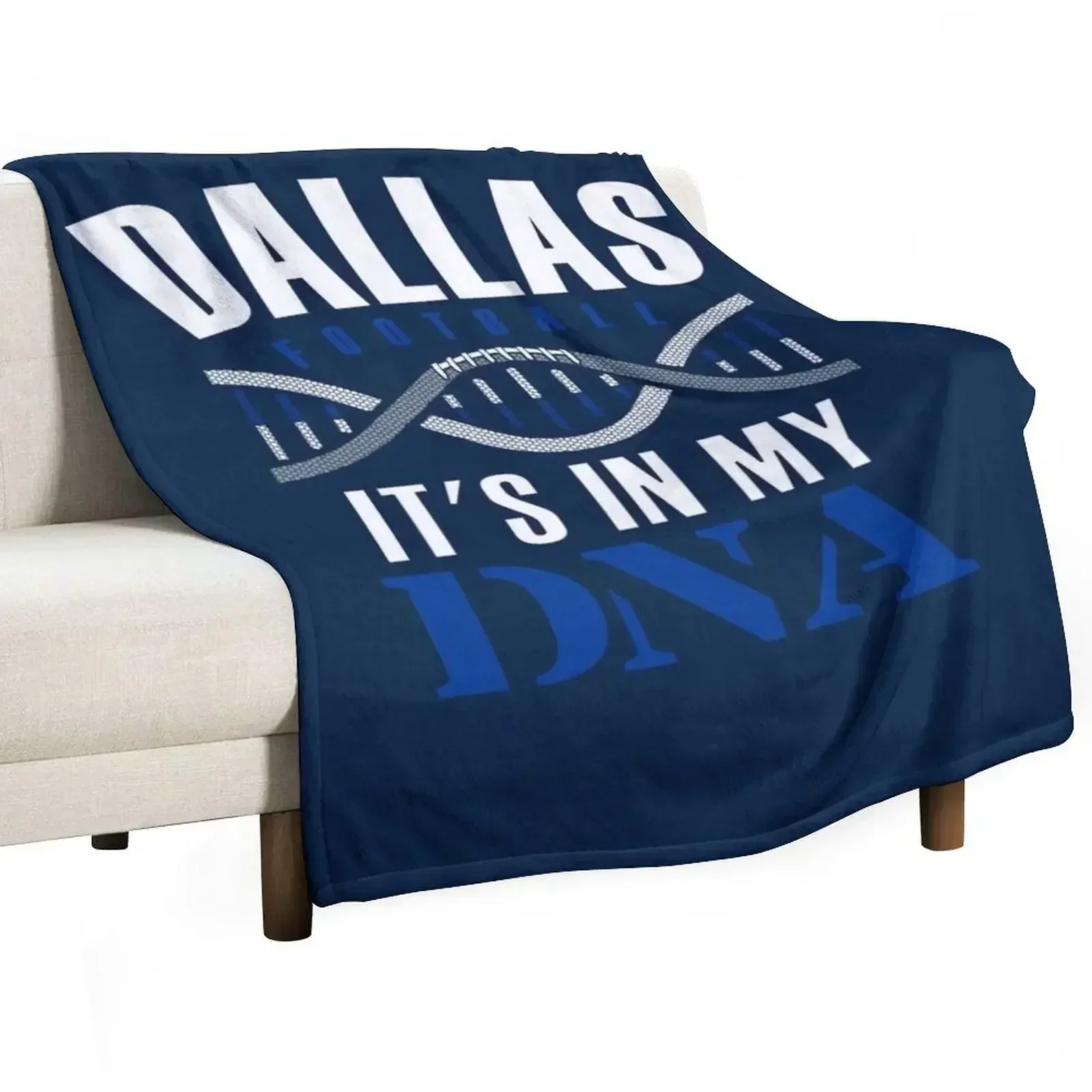 Dallas Football Fan - It's In My DNA Throw Blanket Shaggy Hairys Weighted Blankets