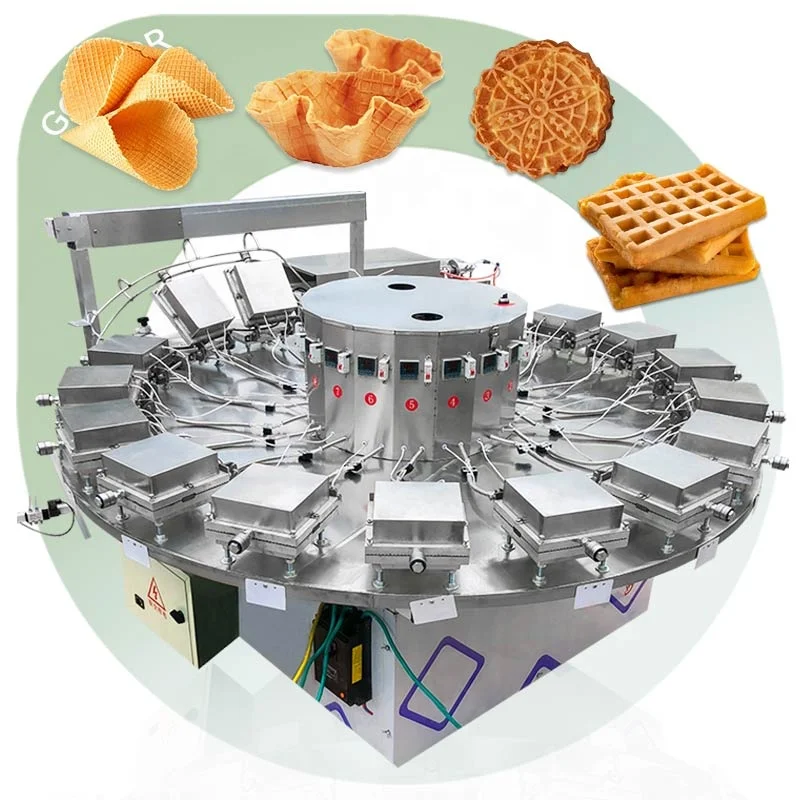 Waffle Sugar Cone Pizza Shaper Make Commercial Electric Roller Stick Wafer Biscuit Cups Other Snack Gaz Machine