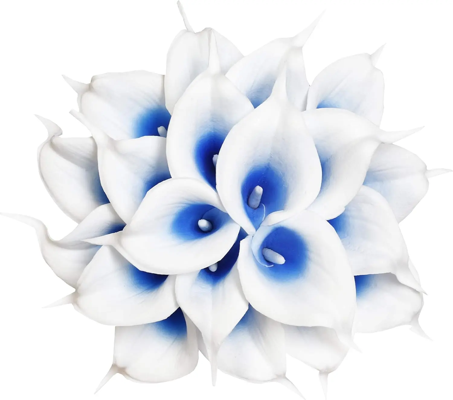 20 Stück künstliche Calla-Lilien-Blume, fühlen sich echt an, Latex-Blumen für DIY, Hochzeitsstrauß, Party, Heimdekoration (reinweiß) – Detail 6