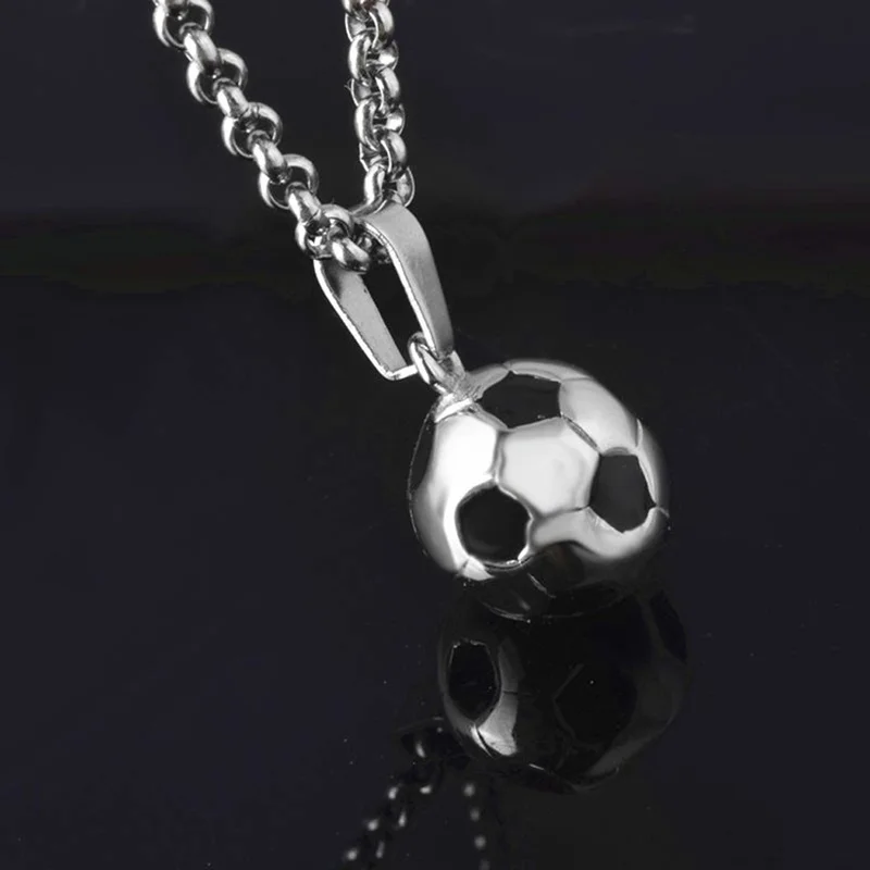Sports Product Football Necklace with Stainless Steel Chain   Boy\'s Gift  for Men