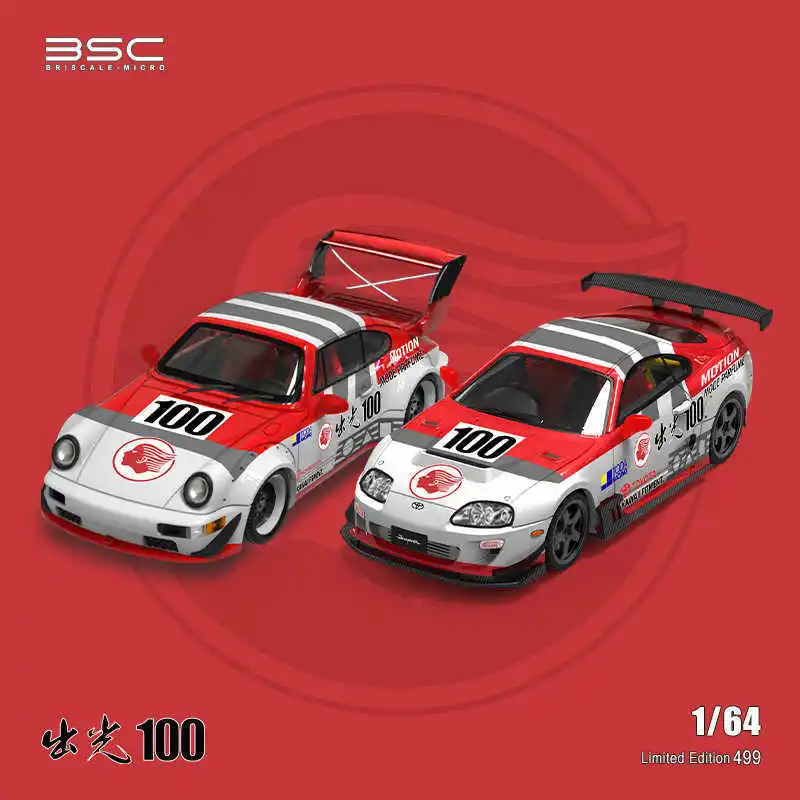 BSC TM In Stock 1:64 RWB 964 Supra A80 Figure Diecast Diorama Car Model Collection Miniature Toys Time Micro