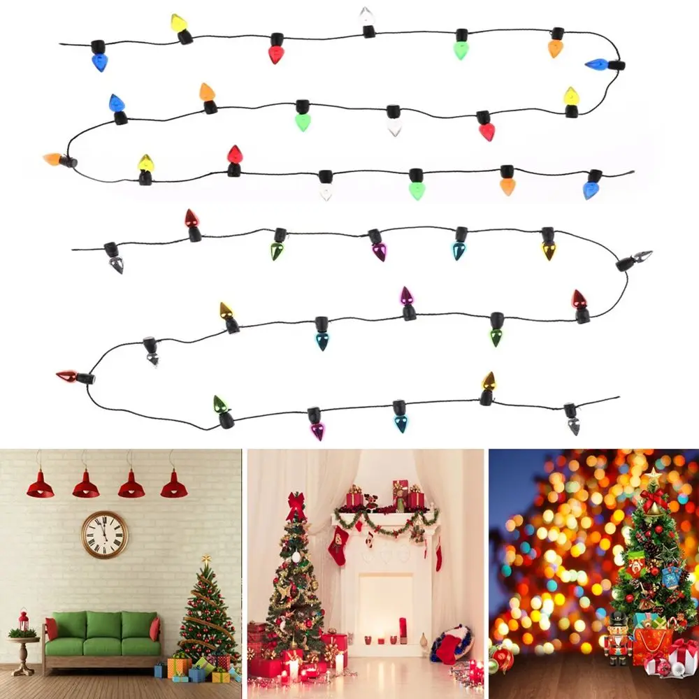 Crianças brinquedos diy à prova dwaterproof água 0.5m casamento festa de natal casa boneca decoração luz natal colorido led luzes da corda