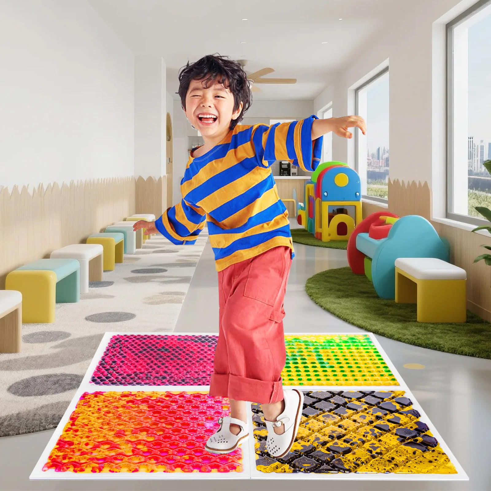 Visual Sensory Toys for Children Document Fun on Sensory Mat Educational Toy for Kids Developmental Learning Playmat