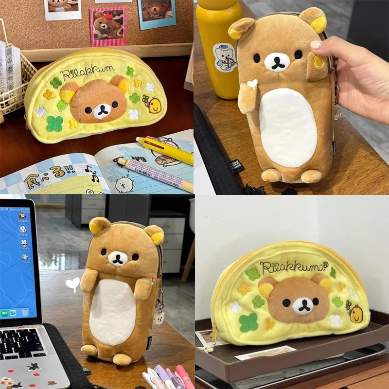 

Оптовые подарки: Модный пенал-косметичка в виде плюшевой куклы Рилаккума из аниме, трендовые игрушки