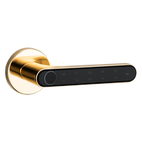 Indoor fingerprint lock, silent office smart lock, wooden door password, spherical universal bedroom