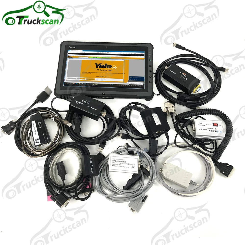 for Linde canbox doctor Judit box Incado Oem still hyster yale toyota BT Crown CAN-USB Zapi Diagnosis Scanner Tool+F110Tablet