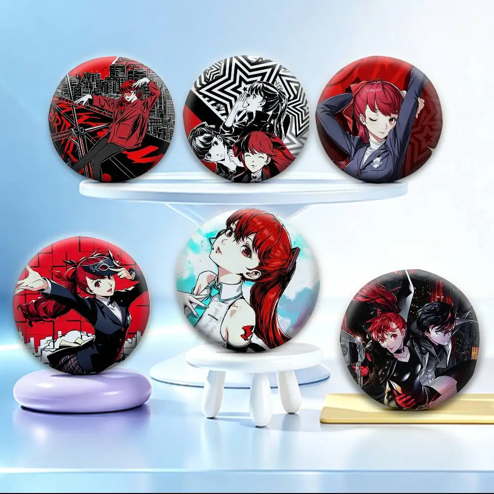 COOL K-Kasumi Persona Yoshizawa 5   Badges Creative Tinplate Button PinsBrooch Badge Clothes Backpack