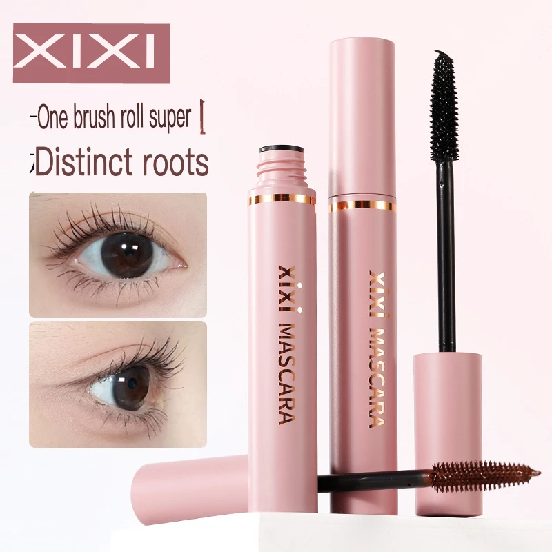 Xixi-rímel curling, natural, estéreo, forma fina, raiz clara, impermeável, resistente ao suor, não leve