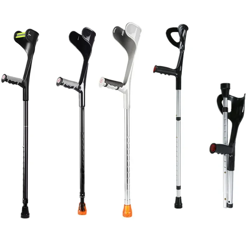 1pc Forearm Crutches Adjustable Crutches for Adults Lightweight Crutches for Adults with Cuffs Can Prevent Slipping Suitable