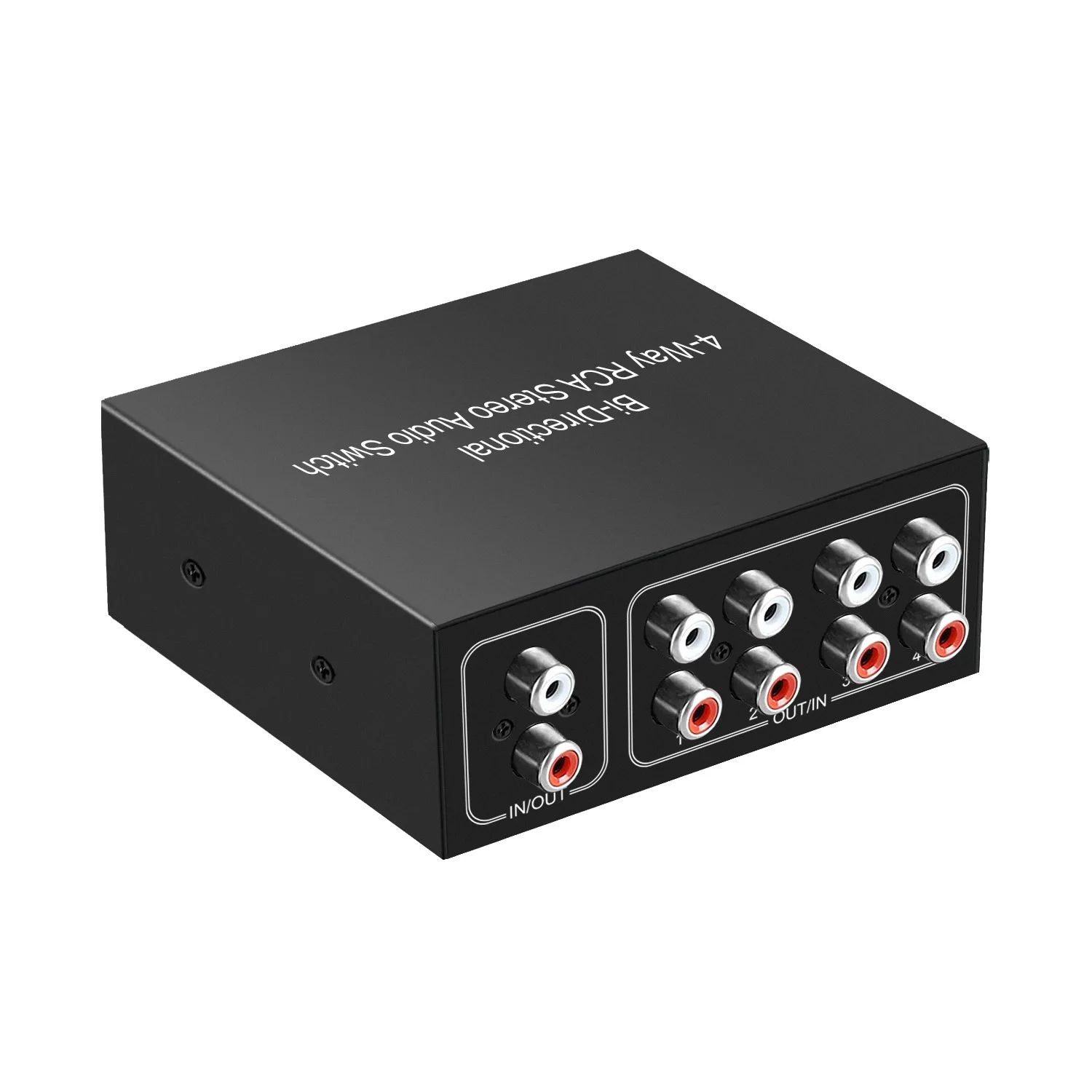 

Audio switcher Red and white 4 in 1 out RL computer earphones hifi level RCA interface anti-current sound converter