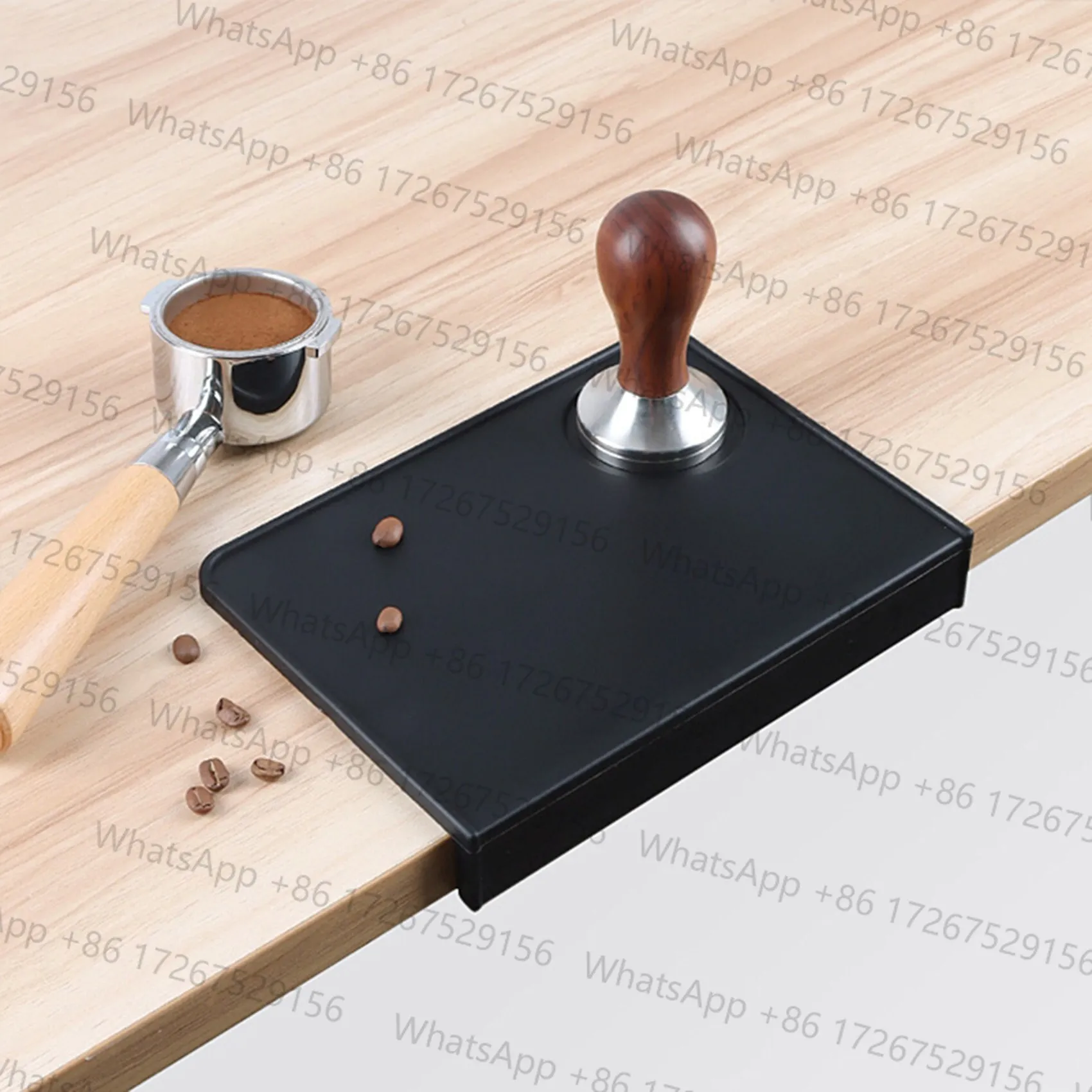 Anti-skid Coffee Tamper Mat Silicone Food Grade Pad Espresso Coffee Tamping Rest Holder Corner Edge Pad for Cafe Bar