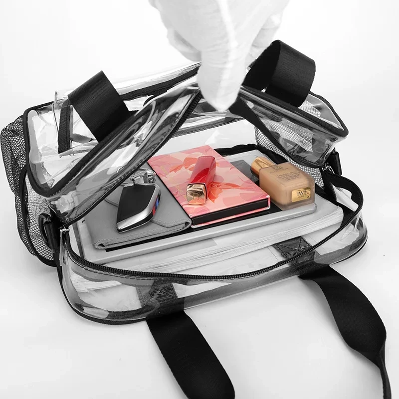 PVC Transparent Crossbody Bag Large Capacity Summer Clear Waterproof Fitness Yoga Handbag Swimming Beach Sports Shoulder Bags