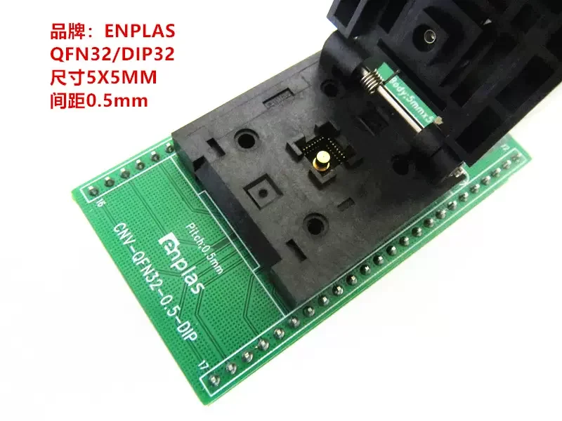 Opentop QFN32/DIP QFN-32(40)BT-0.5-02 enchufes de grabación enchufes de prueba bloque de programación IC banco de enchufes ENPLAS