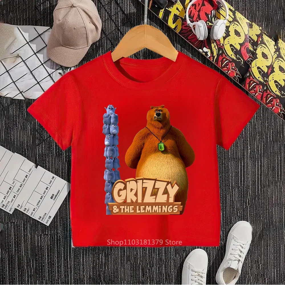 Grizzy The Lemmings - Summer\'s Fashion Hits for Boys and Girls O-neck T-shirts with Brand-new Prints at Unbeatable Prices