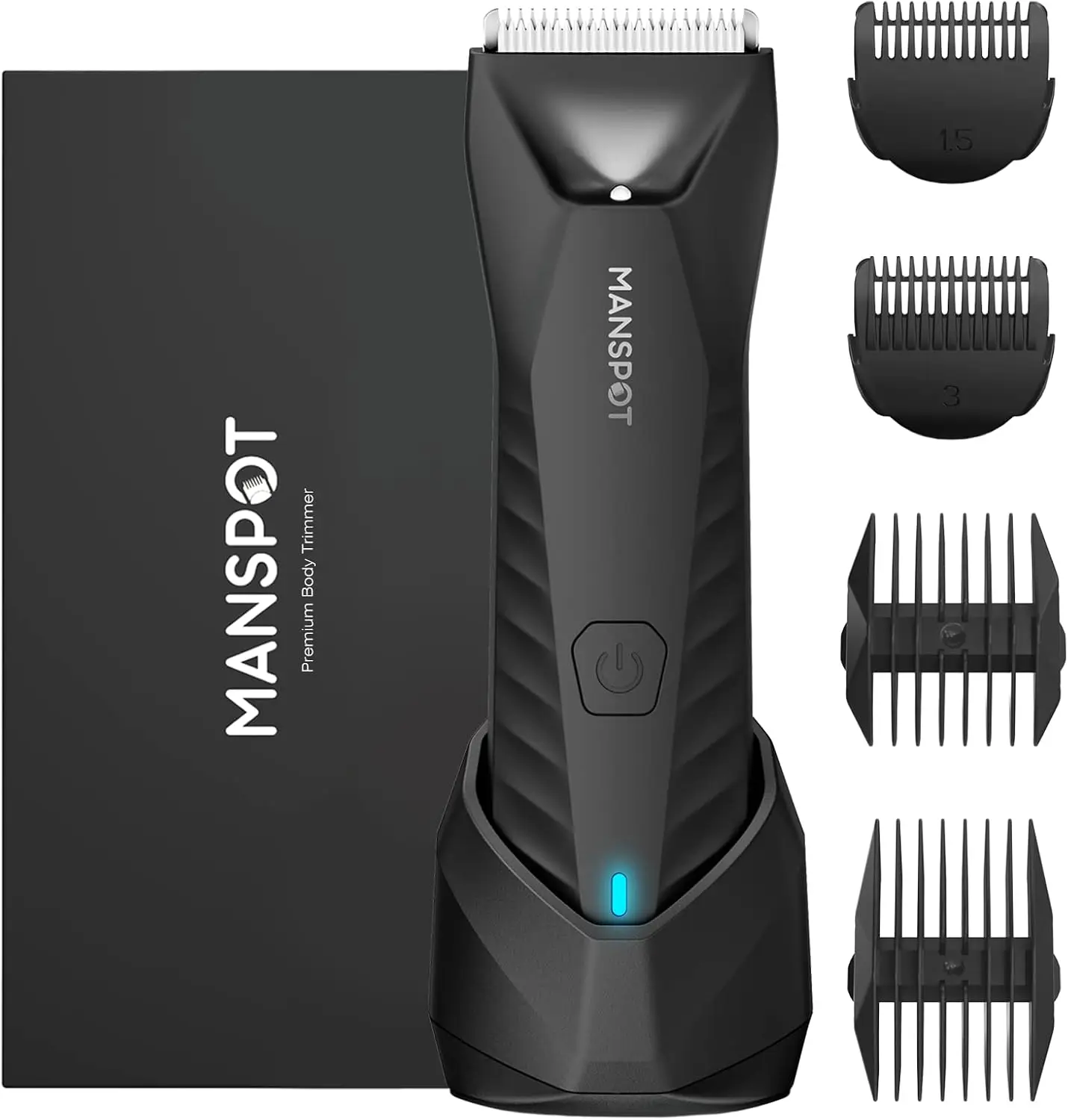 Electric Pubic and Body Hair Trimmer for Men, Groin Grooming Trimmer