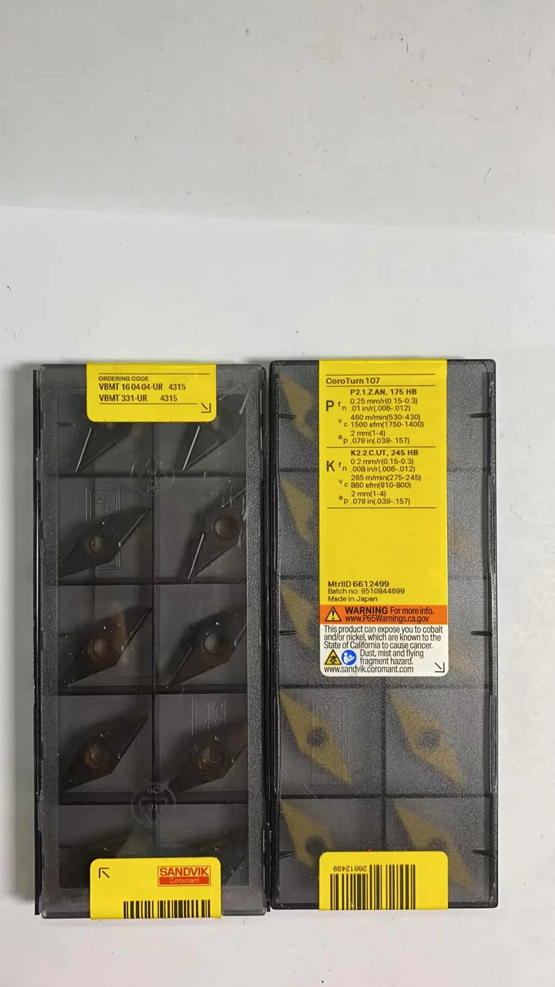 

CNC blade VBMT160404-UR 4315 Original genuine product clearance sale, only 10 boxes